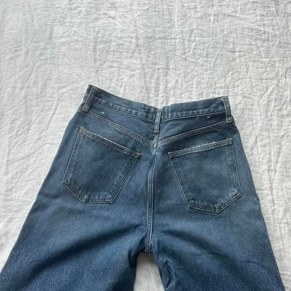 Agolde low slung baggy blue